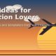 Retro 1970s-style illustration of a jet at sunset with a gift box – gift ideas for aviation lovers, Pan Am Experience Los Angeles